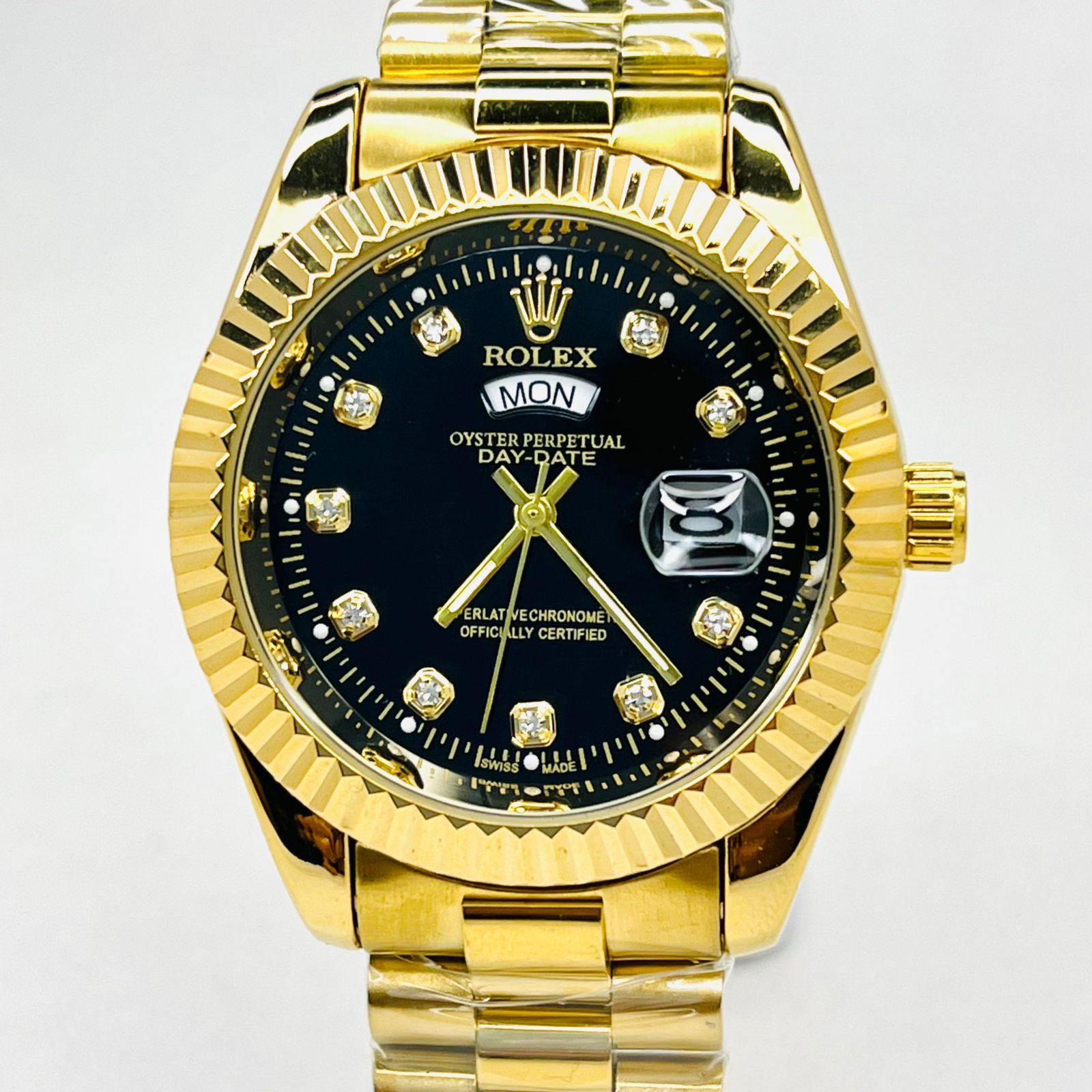 Premium Quality RLX Watches Carry F Golden Black