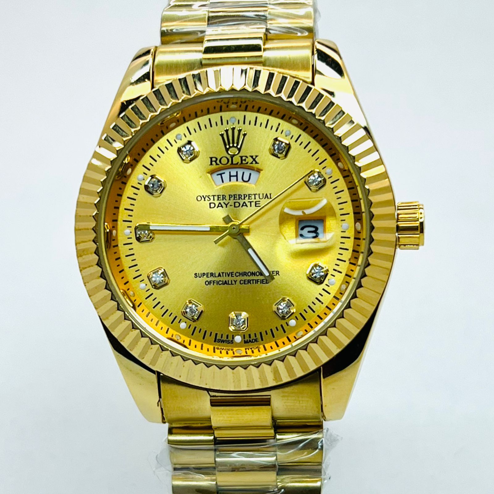 Premium Quality RLX Watches Carry F Golden