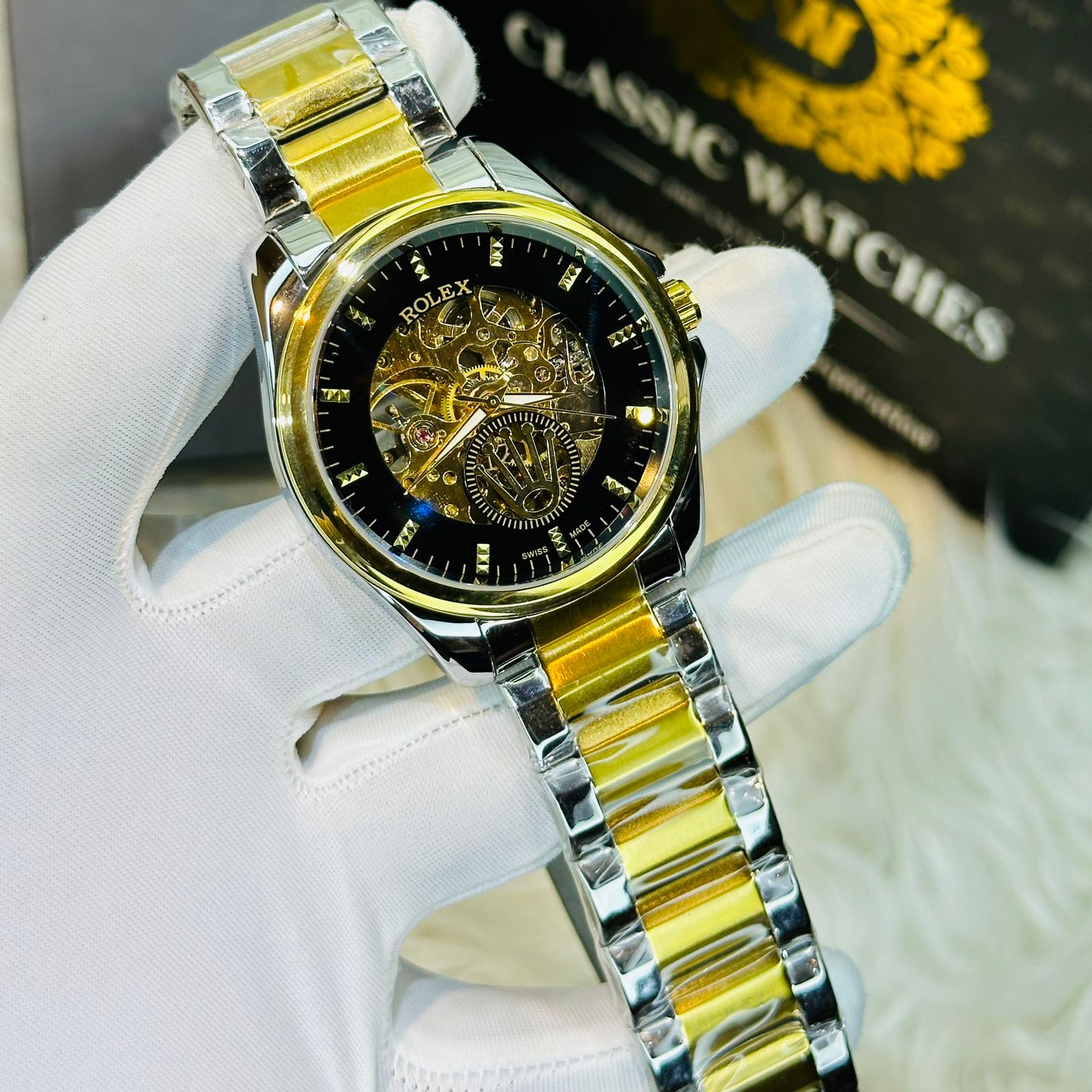 Premium Quality Logo RLX Automatic Watches Dial Black