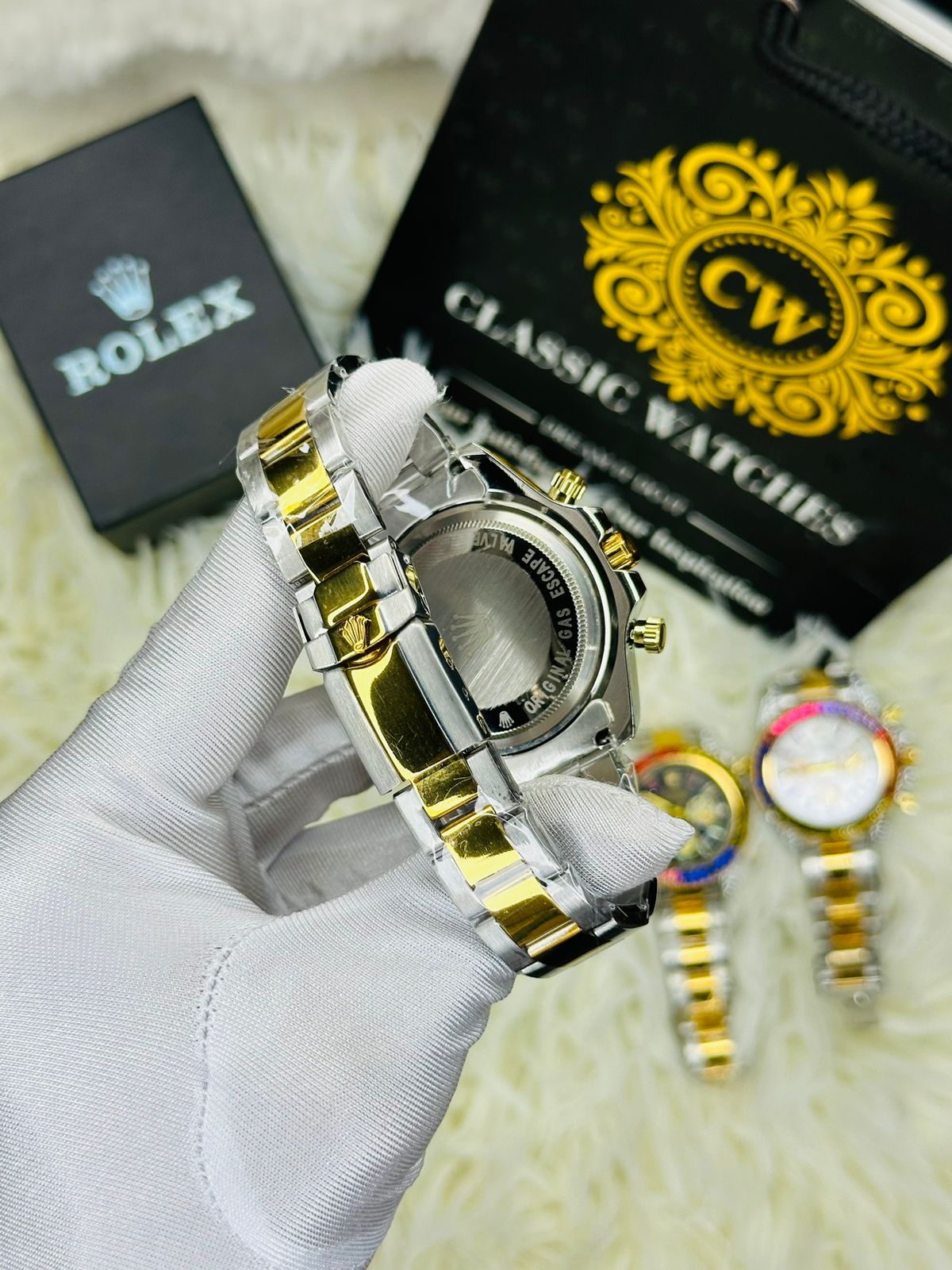 Premium Quality RLX Rainbow Golden Watches