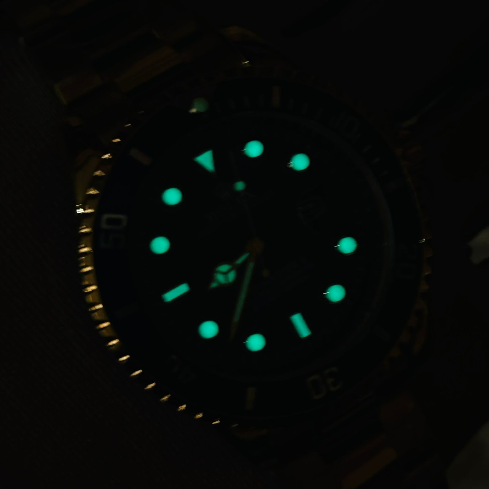 Premiume Quality  Sub Golden Blue Blue RLX Watches & Bracelet Combo