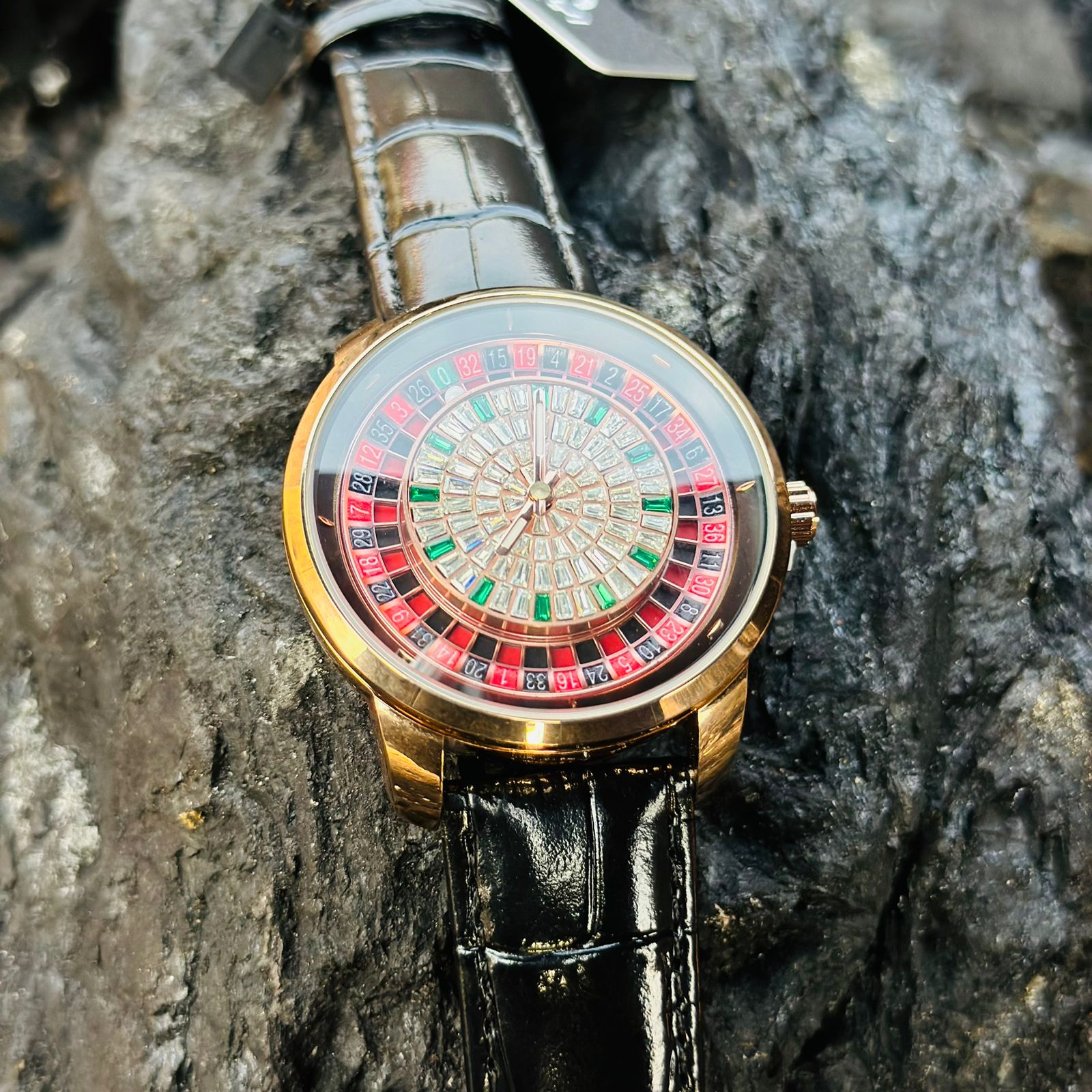 Casino Roulette Watch Rose Body Orginal Leather
