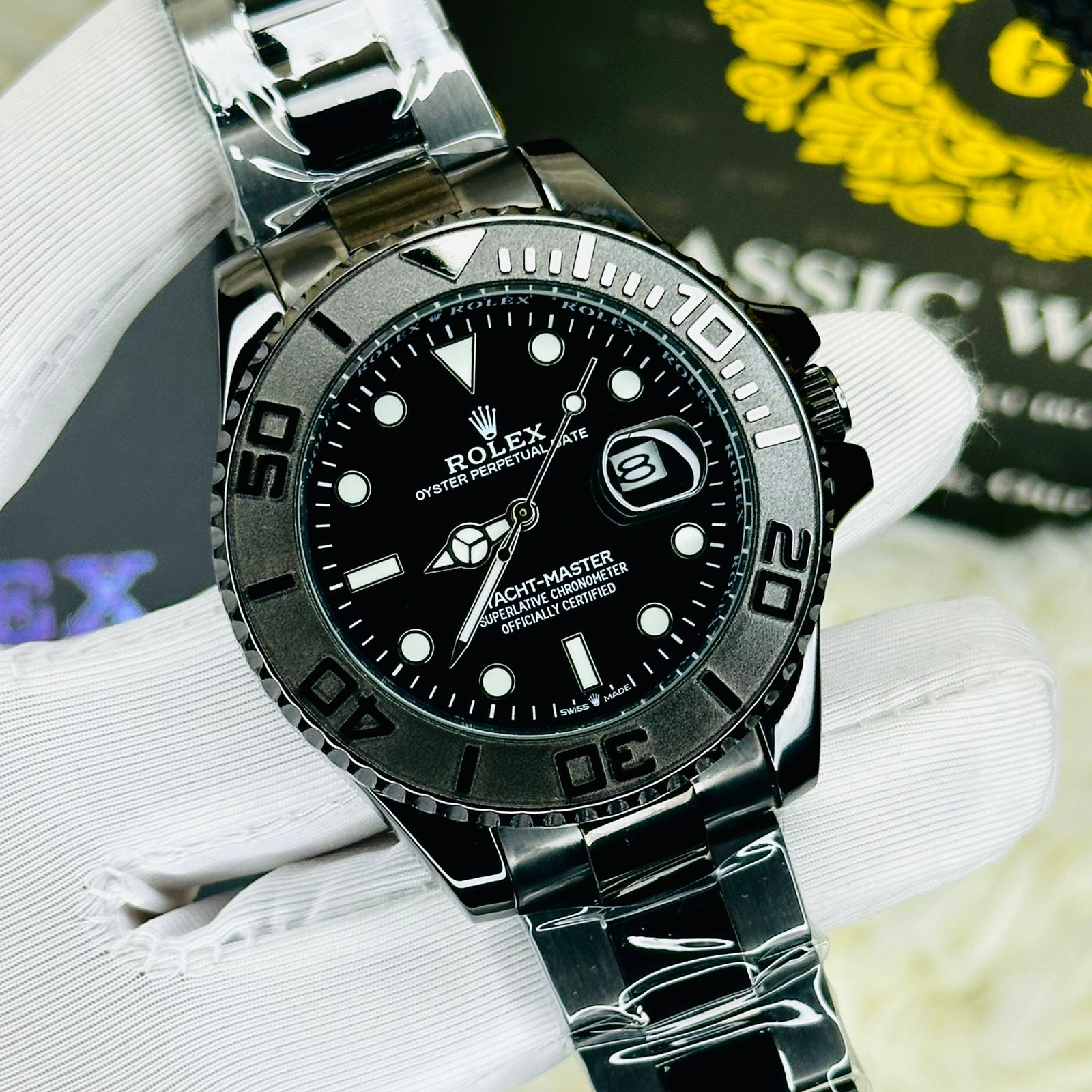 Premiume Quality Yach Sub Full Black RLX Watches
