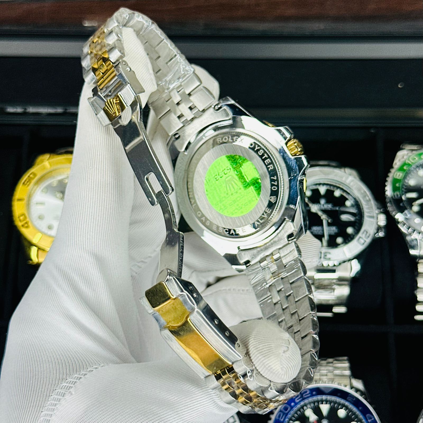 Premium G-M-T-Master II Two-Tone Luxury Watch with Matching Bracelet Combo