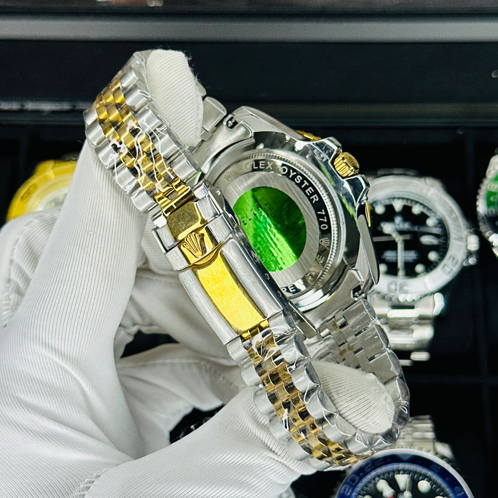 Premium G-M-T-Master II Two-Tone Luxury Watch with Matching Bracelet Combo