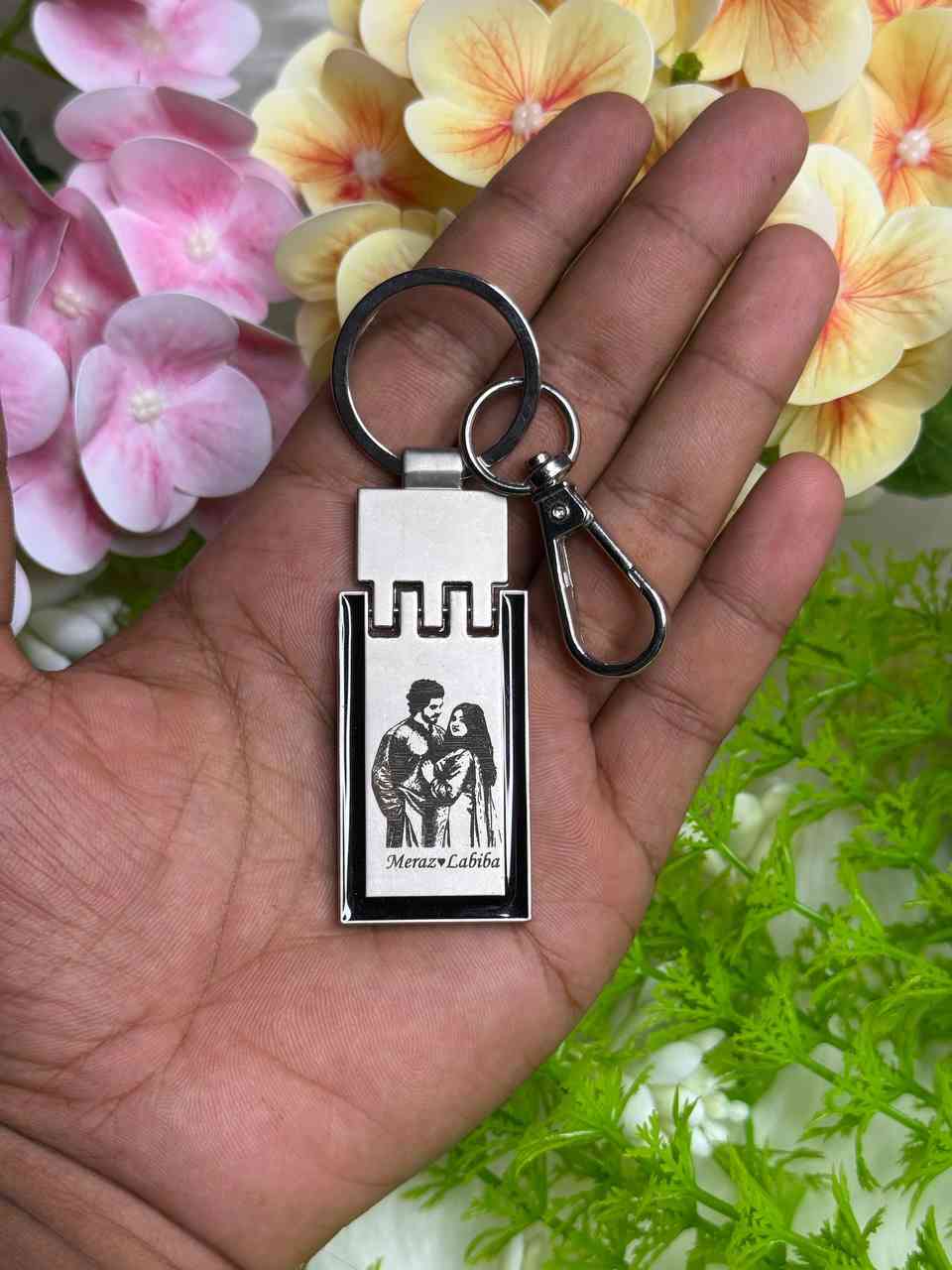 bodar black metal key ring